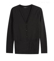 New Look Girls Black Fine Knit Button Cardigan